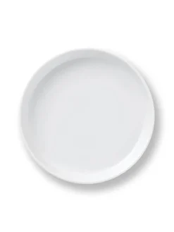 Royal Copenhagen Hvid Riflet, rundt ovnfast fad 27 cm