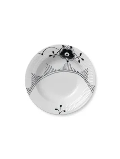 Royal Copenhagen Sort Mega Riflet, dyb tallerken 21 cm