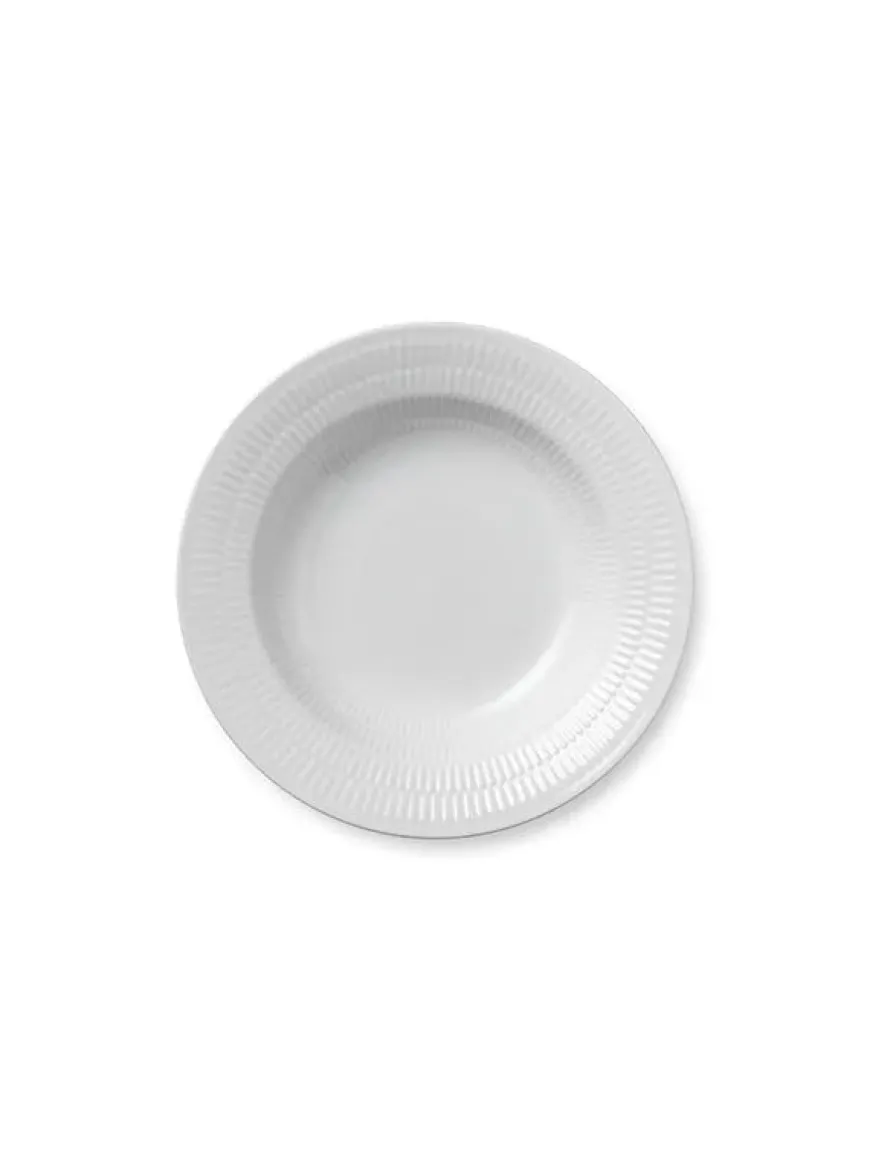 Royal Copenhagen Sort Mega Riflet, dyb tallerken 21 cm