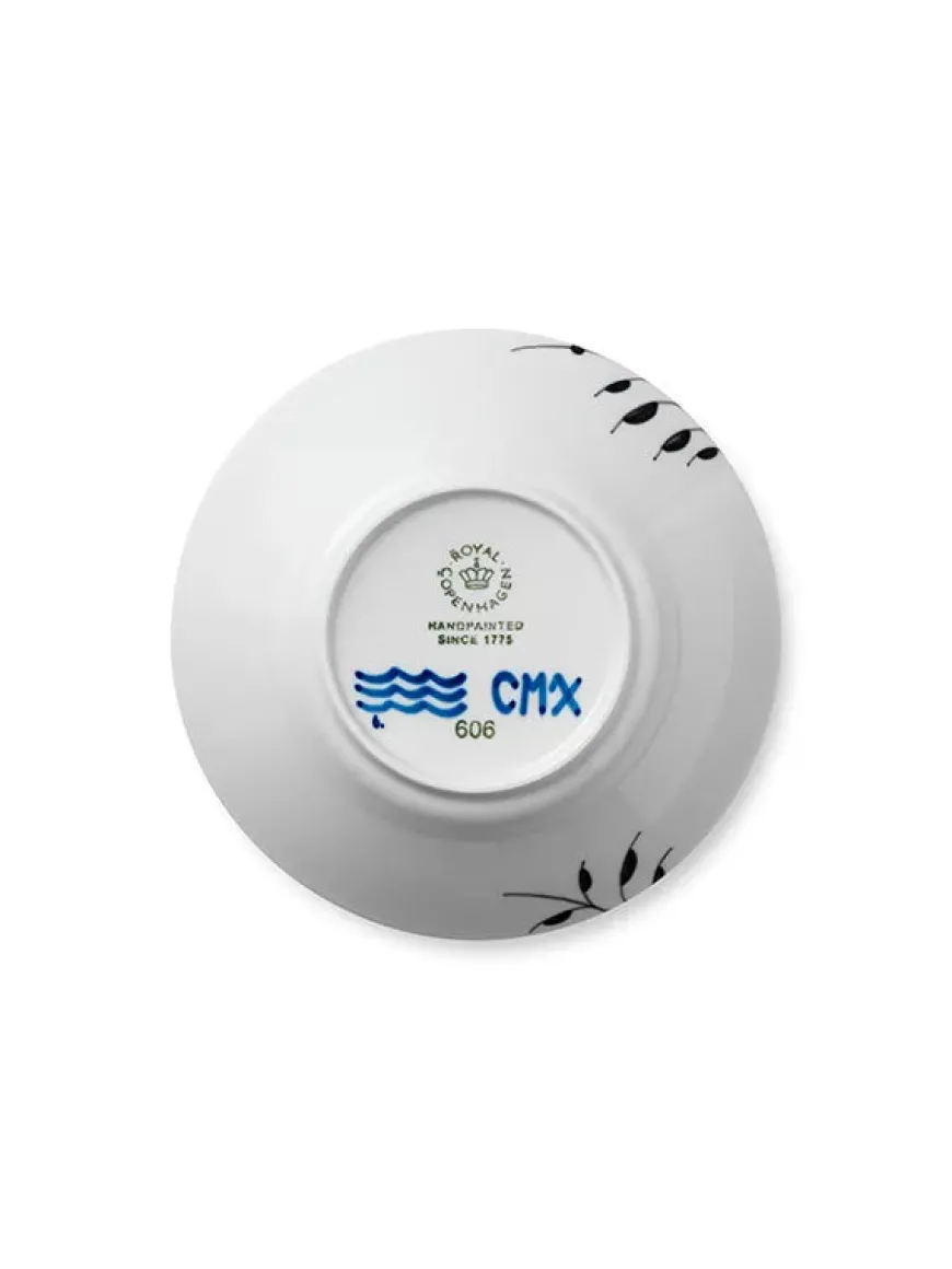 Royal Copenhagen Sort Mega Riflet, dyb tallerken 24 cm