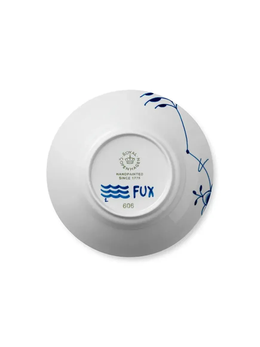 Royal Copenhagen Sort Mega Riflet, dyb tallerken 24 cm