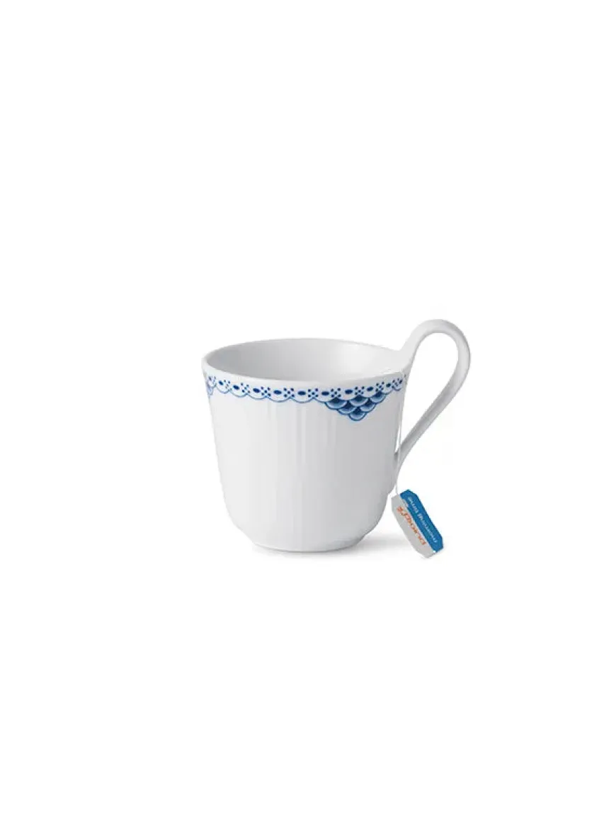 Royal Copenhagen Sort Mega Riflet, højhankskop 33 cl