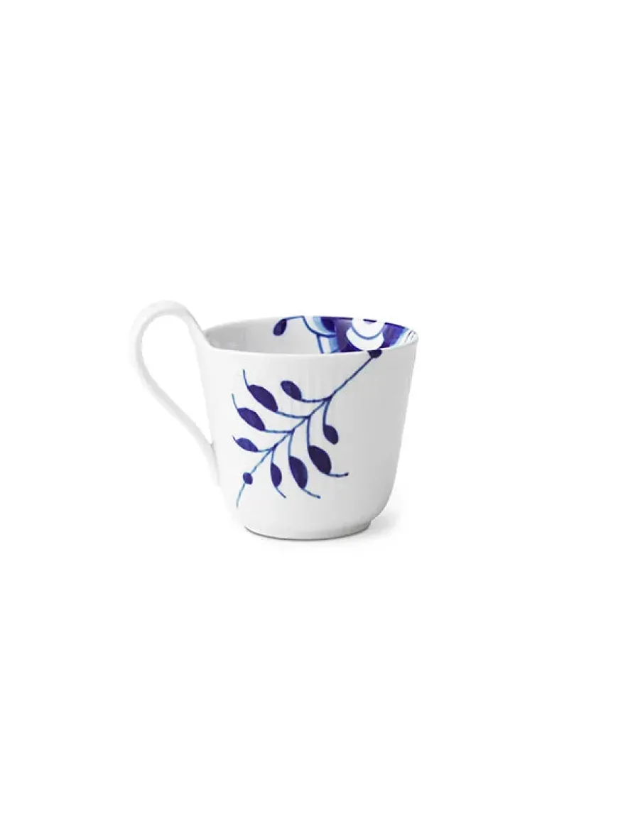 Royal Copenhagen Sort Mega Riflet, højhankskop 33 cl