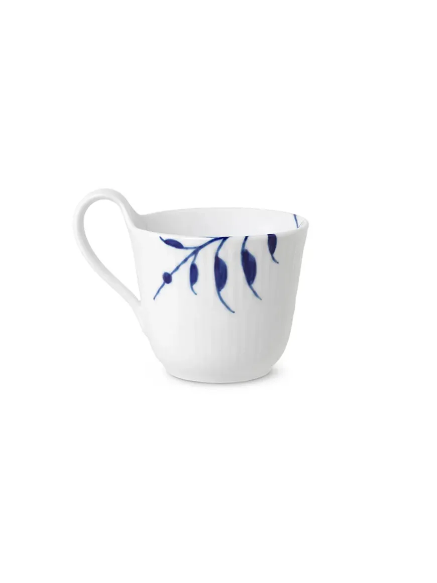 Royal Copenhagen Sort Mega Riflet, højhankskop 25 cl