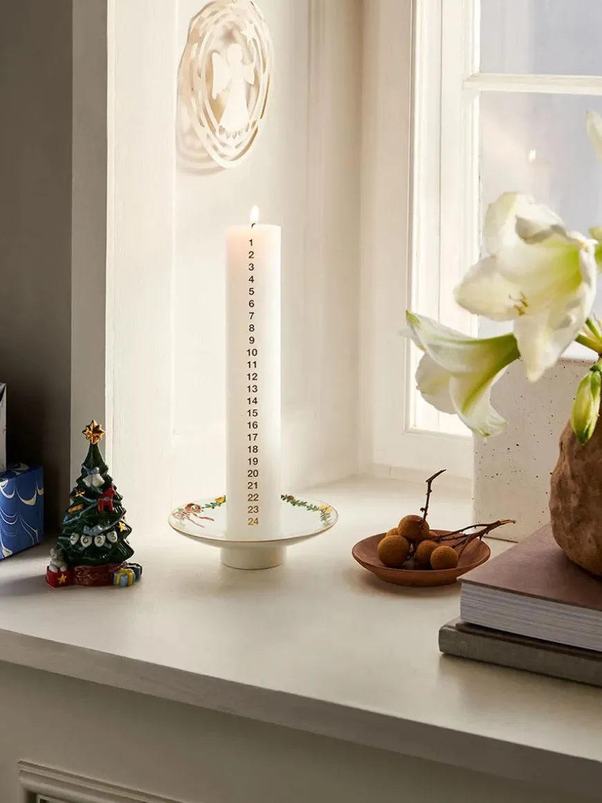 Royal Copenhagen Stjerne Riflet Jul Lysestage, 15,5 cm