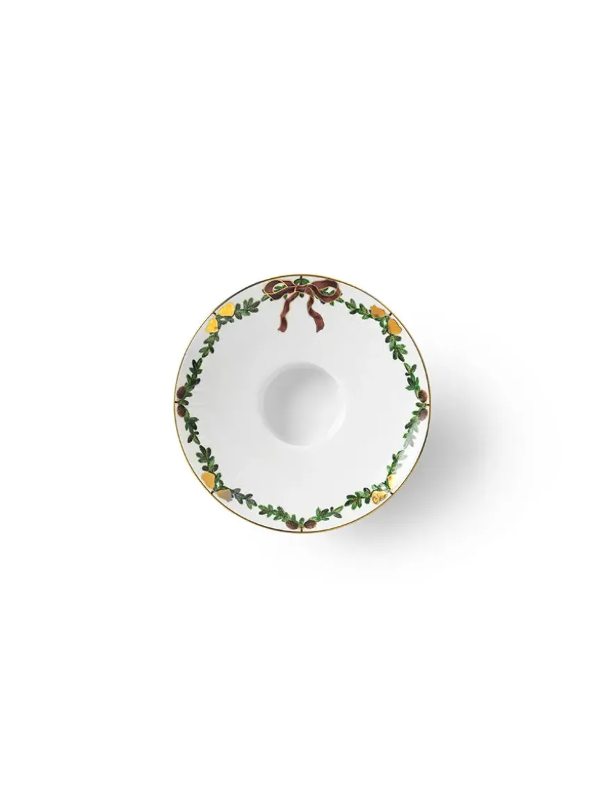 Royal Copenhagen Stjerne Riflet Jul Lysestage, 15,5 cm