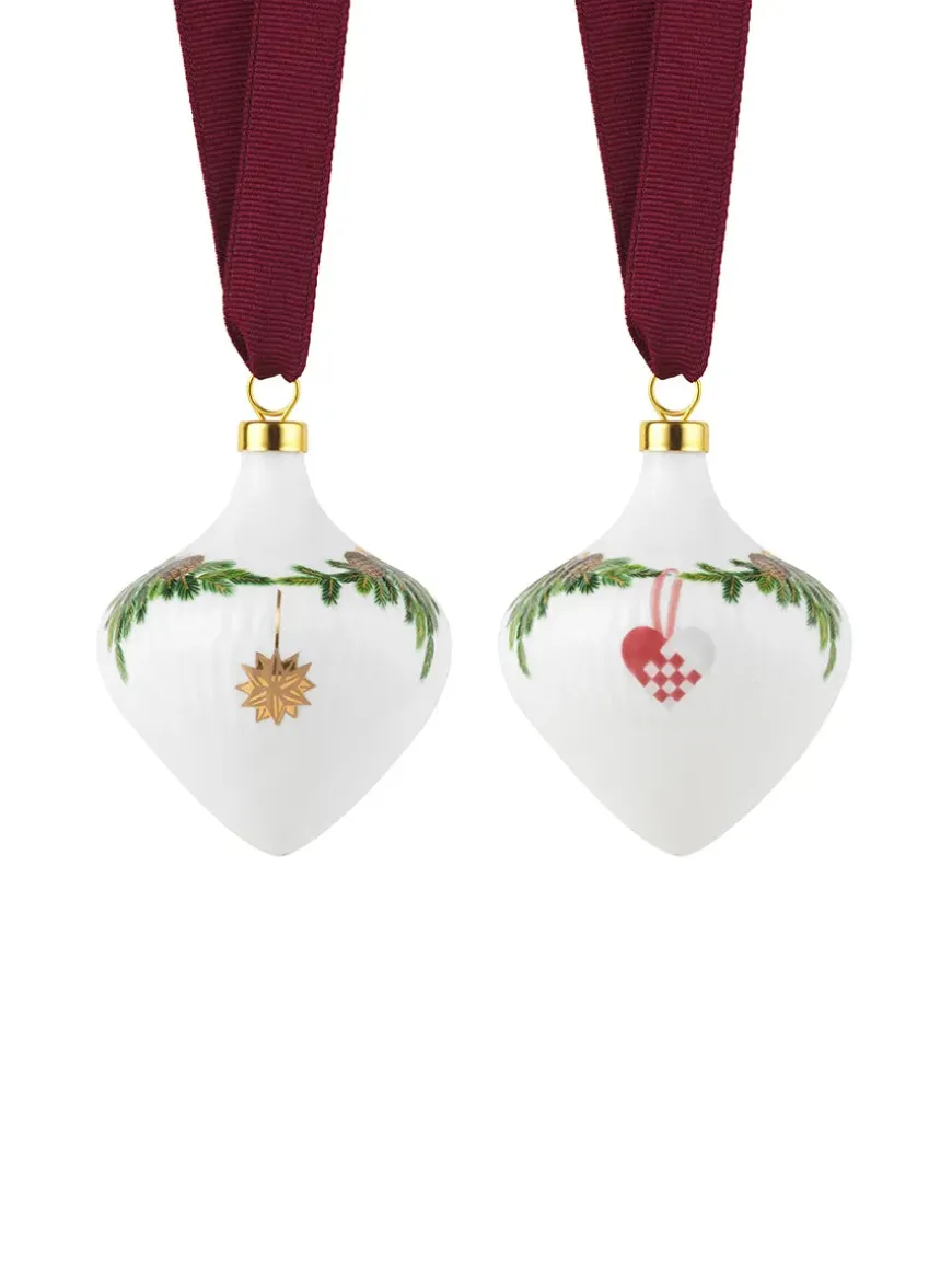 Royal Copenhagen Stjerne Riflet Jul, Ornament sæt