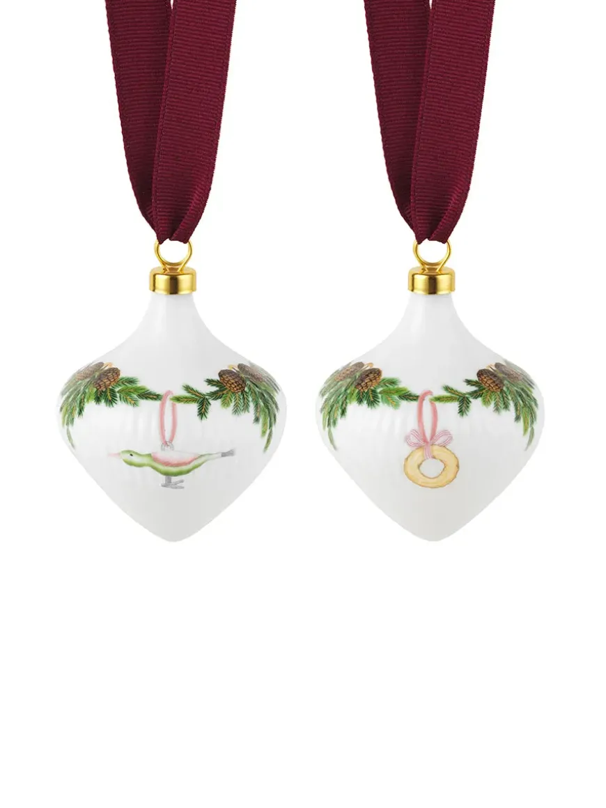 Royal Copenhagen Stjerne Riflet Jul, Ornament sæt