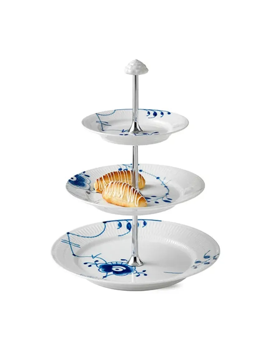 Royal Copenhagen Stjerne Riflet Jul, étagère 23 cm