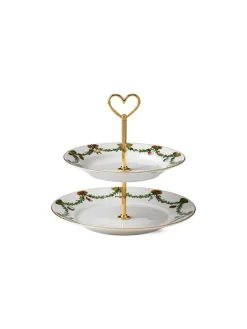 Royal Copenhagen Stjerne Riflet Jul, étagère 23 cm