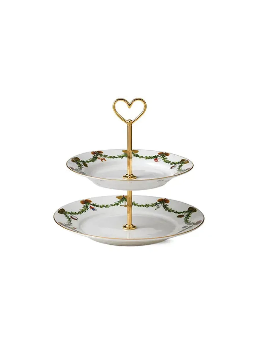 Royal Copenhagen Stjerne Riflet Jul, étagère 23 cm