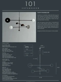 Sahn Chandelier, bronze fra 101 Copenhagen
