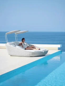 Savannah Daybed, venstre i hvid/grå fra Cane-line