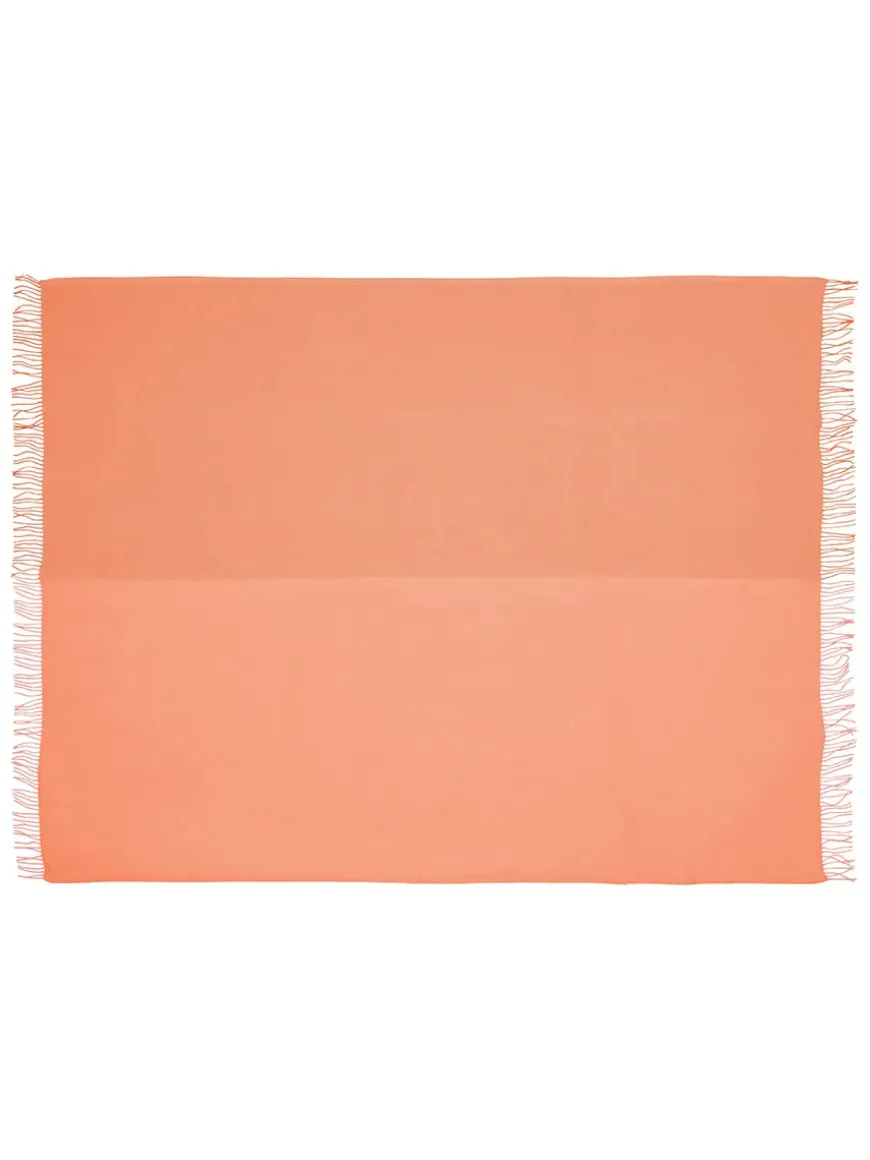 Secret Plaid, coral/amber fra Silkeborg Uldspinderi