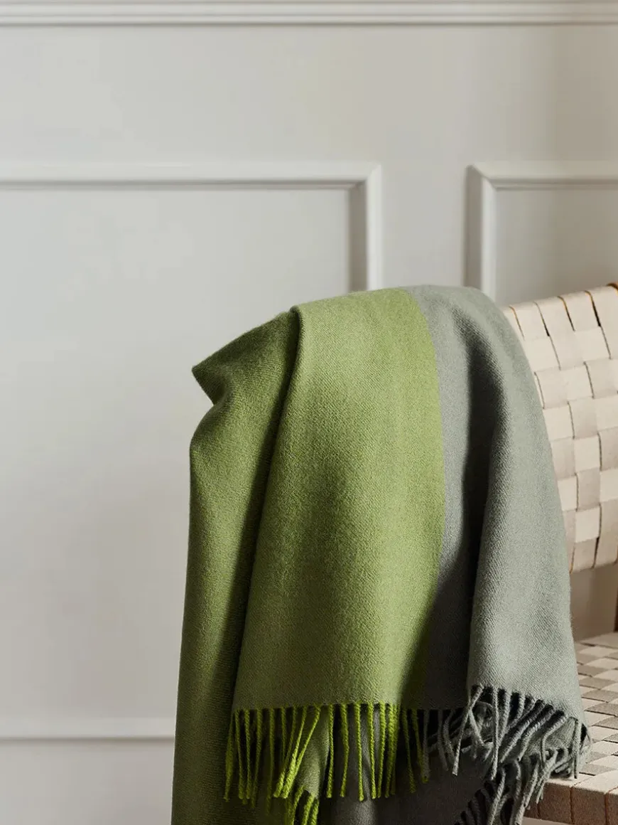 Secret Plaid, coral/amber fra Silkeborg Uldspinderi