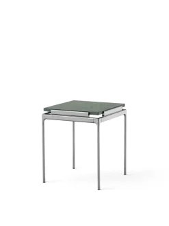 Sett LN11 Sidebord, bianco carrara marble/chrome fra &Tradition