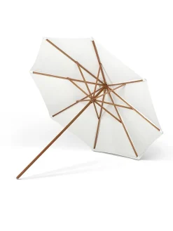 Skagerak Messina Parasol Ø300, Light Apricot/Dark Green Stripes fra Fritz Hansen