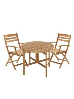 Skagerak Selandia Sæt, 2 stole og Ø 94 bord fra Fritz Hansen