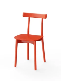 Skinny wooden chair, ash/white fra Nine