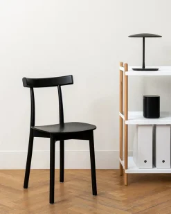 Skinny wooden chair, ash/white fra Nine