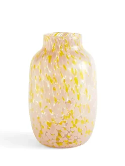 Splash Vase, Round light pink and yellow fra Hay