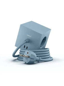 Square 1 Stikdåse med USB-C, stockholm black fra Avolt