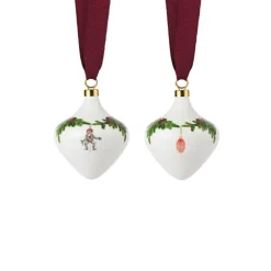 Stjerne Riflet Jul ornamenter 2 stk. fra Royal Copenhagen