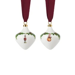 Stjerne Riflet Jul ornamenter 2 stk. fra Royal Copenhagen