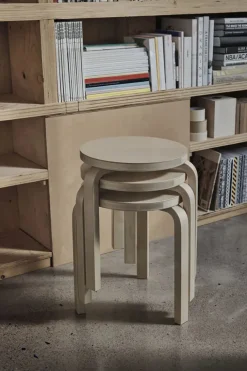 Stool 60, walnut stained fra Artek