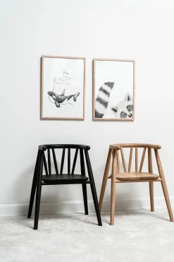 Storm Børnestol, sortlakeret eg fra Oaklings