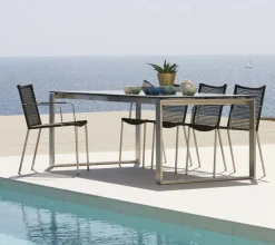 Straw Stol med Armlæn, rope fra Cane-line