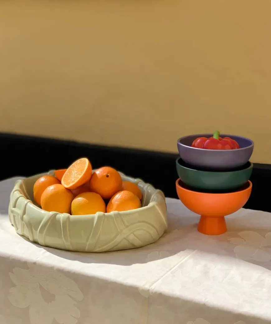 Strøm Skål, coral blush fra raawii