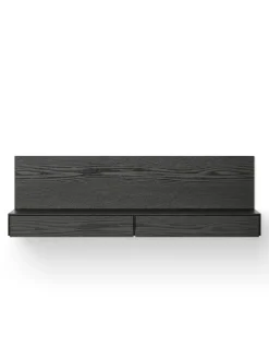 Tana Wall Mounted Media Module, black stained oak fra New Works