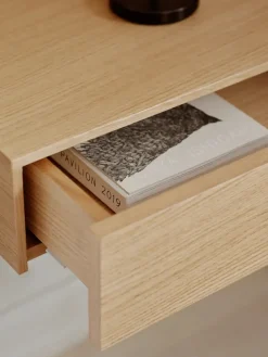 Tana Wall Mounted Nightstand, walnut fra New Works