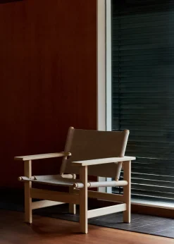 The Canvas Chair, lys olieret eg natur canvas af Børge Mogensen