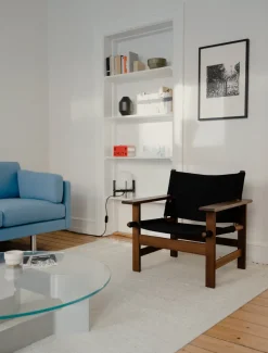 The Canvas Chair, sæbebehandlet eg natur canvas af Børge Mogensen