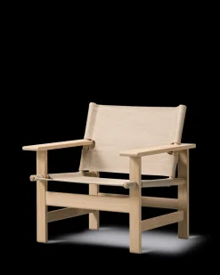 The Canvas Chair, sæbebehandlet eg natur canvas af Børge Mogensen