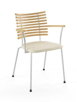 Tiger Armstol, creme læder fra Naver Collection