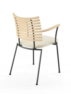 Tiger Armstol, sort læder fra Naver Collection