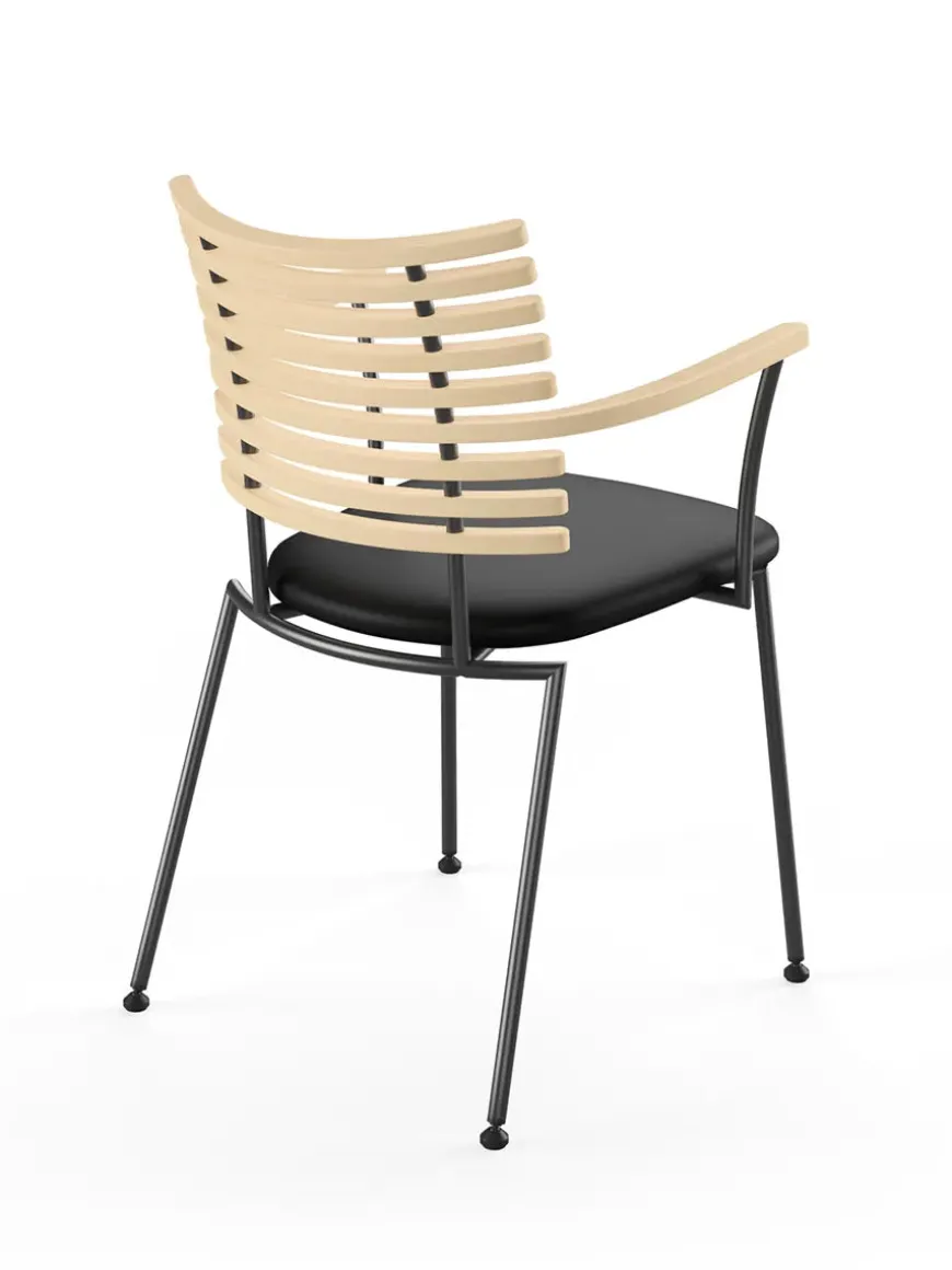 Tiger Armstol, sort læder fra Naver Collection