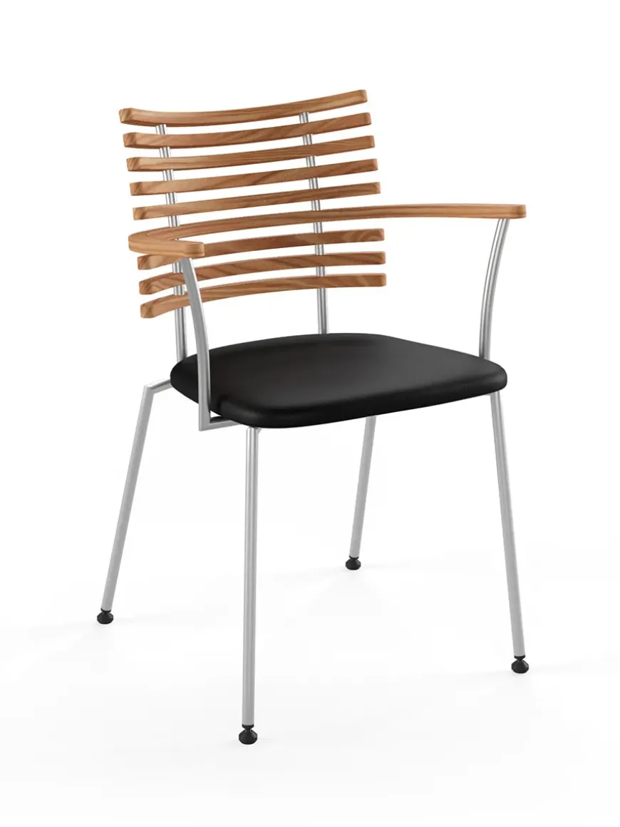 Tiger Armstol, sort læder fra Naver Collection