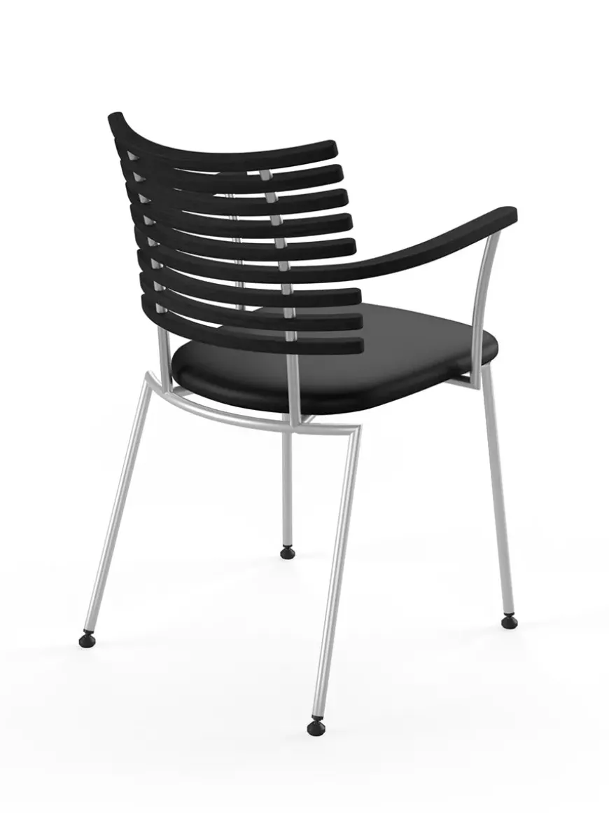 Tiger Armstol, sort læder fra Naver Collection