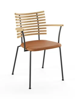 Tiger Armstol, sort læder fra Naver Collection