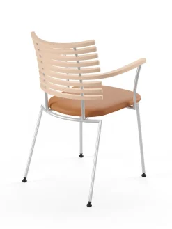 Tiger Armstol, sort læder fra Naver Collection