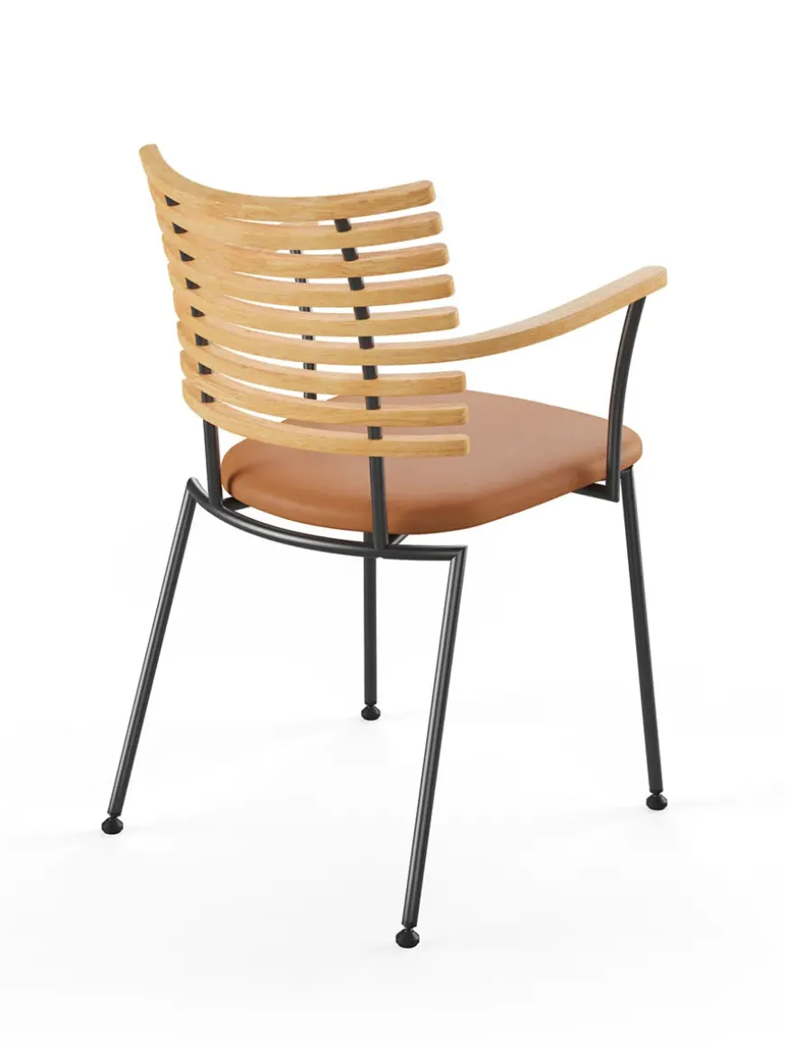 Tiger Armstol, sort læder fra Naver Collection