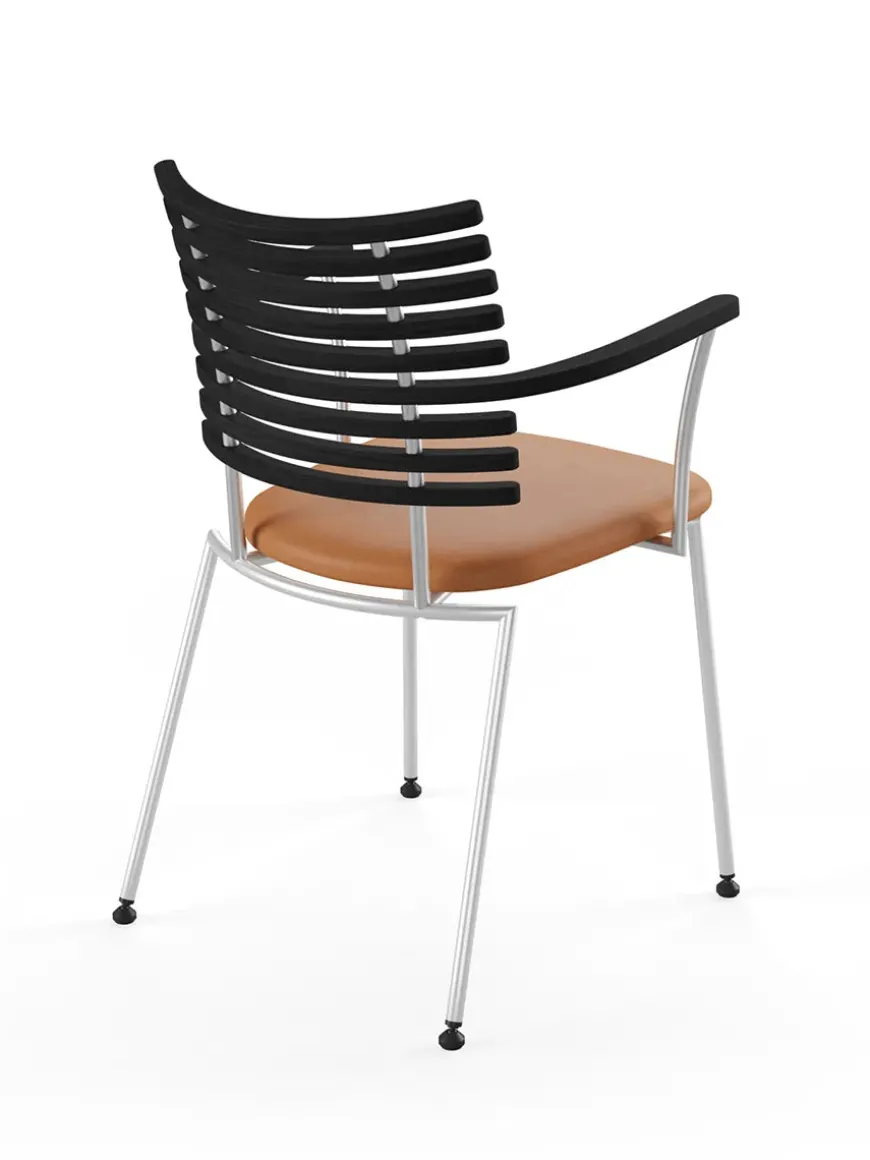 Tiger Armstol, sort læder fra Naver Collection