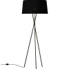 Tripode Gulvlampe fra Santa and Cole, sort (G5)