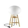 U4 Hiti Bordlampe, opalt glas/eg fra FDB Møbler