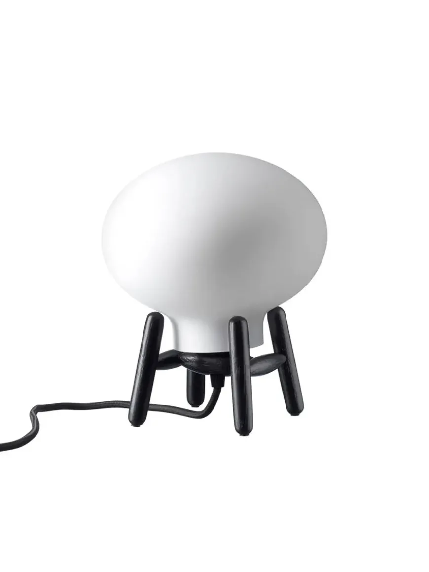 U6 Mini Hiti Bordlampe, klart glas/valnød fra FDB Møbler