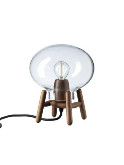 U6 Mini Hiti Bordlampe, opalt glas/valnød fra FDB Møbler
